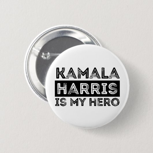 Kamala Harris is mijn held - President 2024 Ronde Button 5,7 Cm (Voorkant /achterkant)