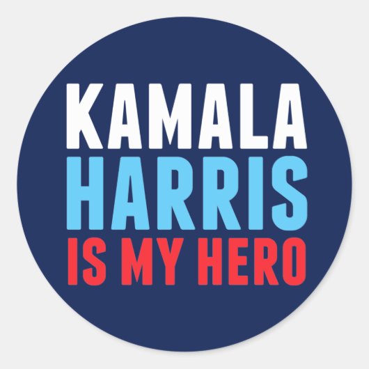 Kamala Harris is Mijn Hero Ronde Sticker (Voorkant)