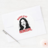 Kamala Harris is mijn Homegirl - Ronde Sticker (Envelop)