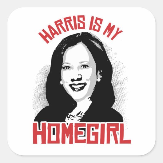 Kamala Harris is mijn Homegirl - Vierkante Sticker (Voorkant)