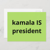 Kamala Harris is President 2024 Briefkaart (Voorkant / Achterkant)
