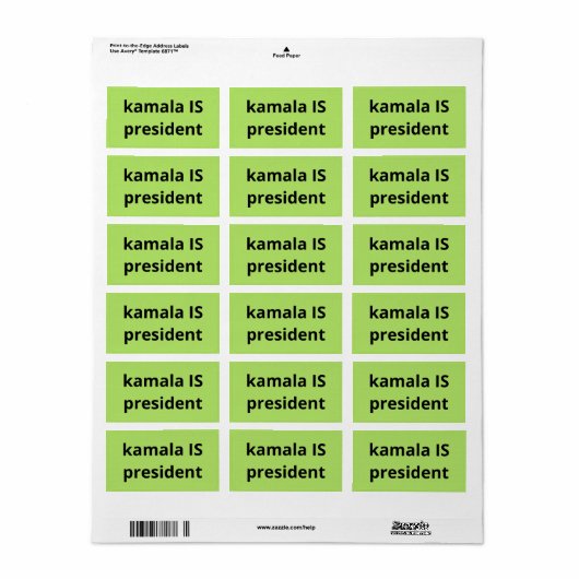 Kamala Harris is President 2024 Etiket (Full Sheet)