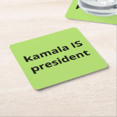Kamala Harris is President 2024 Kartonnen Onderzetters (Schuin)