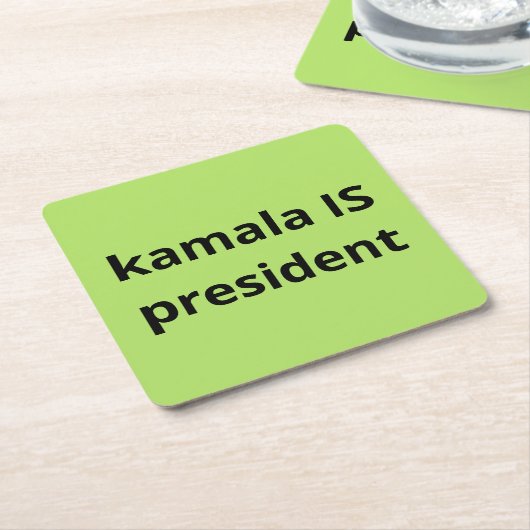 Kamala Harris is President 2024 Kartonnen Onderzetters (Schuin)