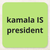 Kamala Harris is President 2024 Kartonnen Onderzetters (Voorkant)