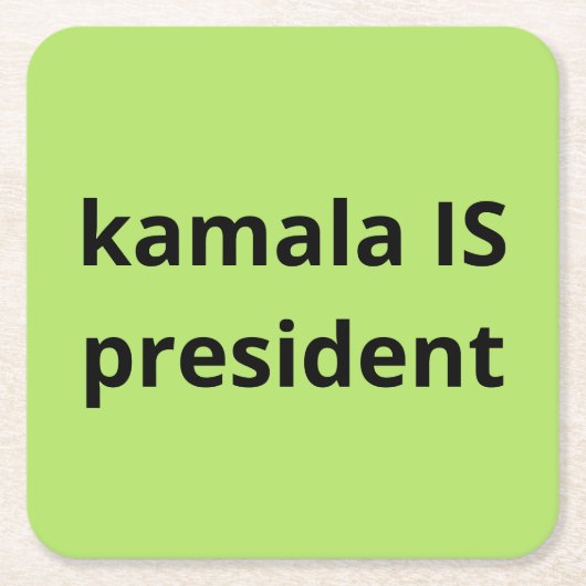 Kamala Harris is President 2024 Kartonnen Onderzetters (Voorkant)