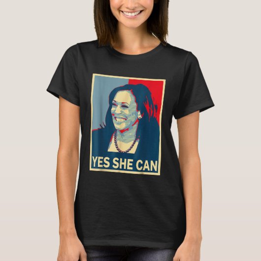 Kamala Harris JA ZE KAN 2024 Verkiezing President T-shirt (Voorkant)