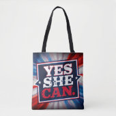 KAMALA HARRIS JA ZE KAN CANVAS TASSEN (Voorkant)