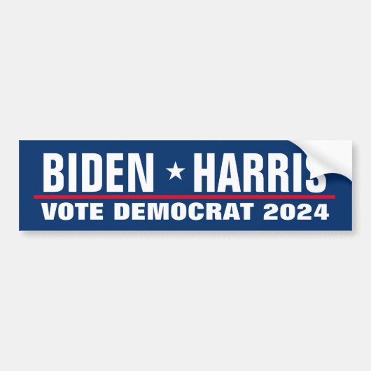 Kamala Harris Joe Biden 2024 verkiezingsdemocraat Bumpersticker (Voorkant)