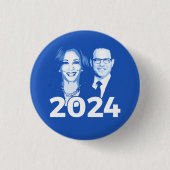 Kamala Harris Josh Shapiro 2024 Ronde Button 3,2 Cm (Voorkant)
