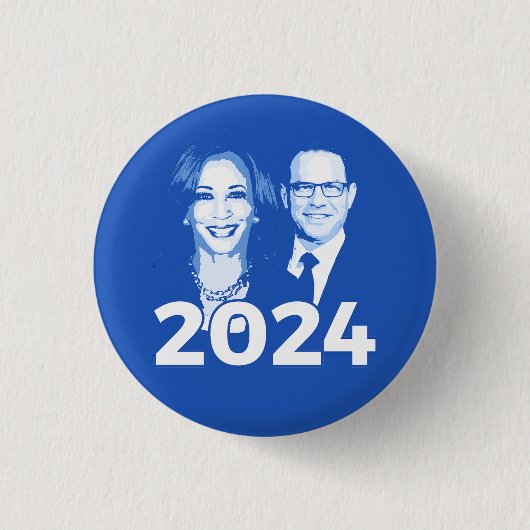 Kamala Harris Josh Shapiro 2024 Ronde Button 3,2 Cm (Voorkant)
