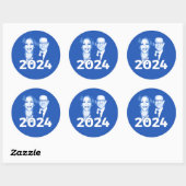 Kamala Harris Josh Shapiro 2024 Ronde Sticker (Vel)