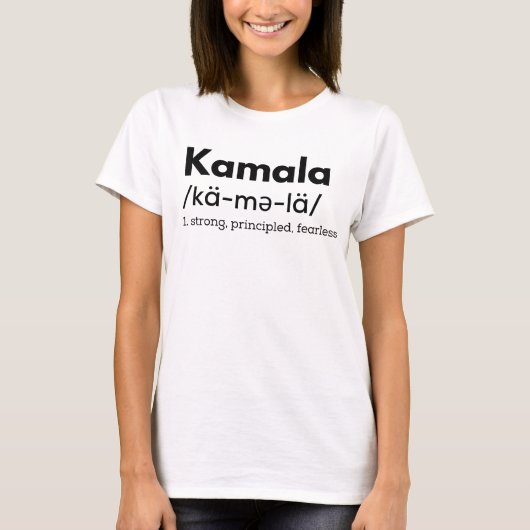 Kamala Harris, Kamala 2020 Definition T-shirt (Voorkant)