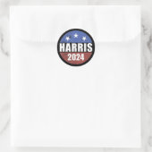 Kamala Harris- Kamala 2024 Amerikaanse vlag Democr Ronde Sticker (Tas)