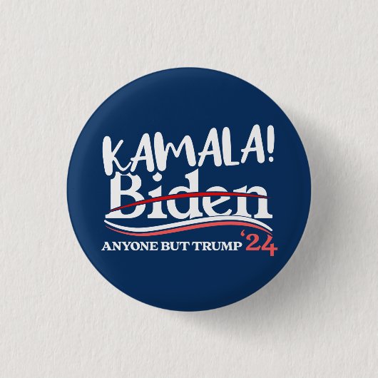 Kamala Harris, Kamala 2024 voor vrouwen, anti-Trum Ronde Button 3,2 Cm (Voorkant)