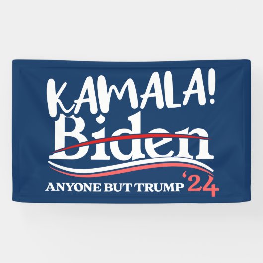 Kamala Harris, Kamala 2024 voor vrouwen, anti-Trum Spandoek (Horizontaal)