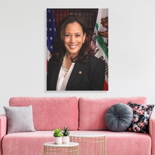 Kamala Harris kandidaat voor President US 2024 Canvas Afdruk (Insitu (Woonkamer))