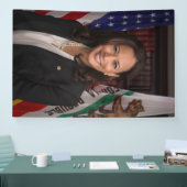 Kamala Harris kandidaat voor President US 2024 Spandoek (Beurs)