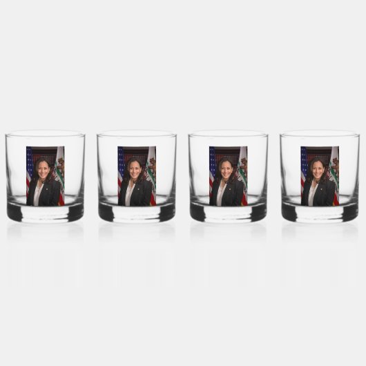 Kamala Harris kandidaat voor President US 2024 Whisky Glas (Voorkant)