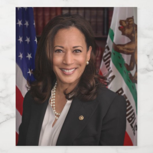 Kamala Harris kandidaat voor President US 2024 Wijn Etiket (Enkel label)