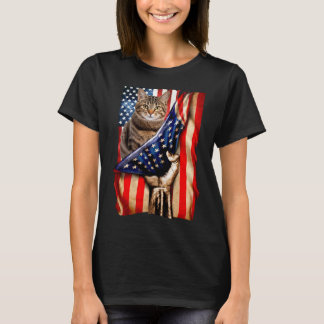 Kamala Harris Kat 2024 Vlag van de VS Kamala Voor T-shirt