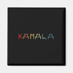 Kamala Harris Kat Vintage Lettering Positief Grapp Magneet