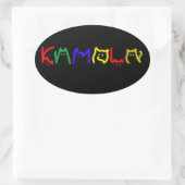 Kamala Harris - Kattenbelettering Ovale Sticker (Tas)