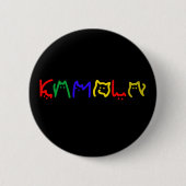 Kamala Harris - Kattenbelettering Ronde Button 5,7 Cm (Voorkant)