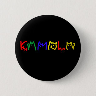 Kamala Harris - Kattenbelettering Ronde Button 5,7 Cm