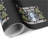 Kamala Harris Kerstman Kerst Merry 4e Pasen Cadeaupapier (Rol Hoek)