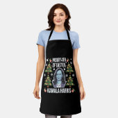 Kamala Harris Kerstman Kerst Merry 4e Pasen Schort (Gedragen)