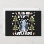 Kamala Harris Kerstman Merry 4e Pasen Feestdagenkaart (Voorkant)