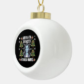 Kamala Harris Kerstman Merry 4e Pasen Keramische Bal Ornament (Rechts)