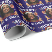 Kamala Harris Kerstman Vrolijk 4e van Pasen Cadeaupapier (Rol Hoek)