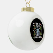 Kamala Harris Kerstman Vrolijk 4e van Pasen Keramische Bal Ornament (Links)