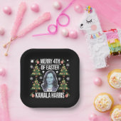 Kamala Harris Kerstman Vrolijk 4e van Pasen Papieren Bordje (Feest)