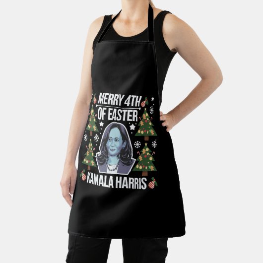 Kamala Harris Kerstman Vrolijk 4e van Pasen Schort (Insitu)