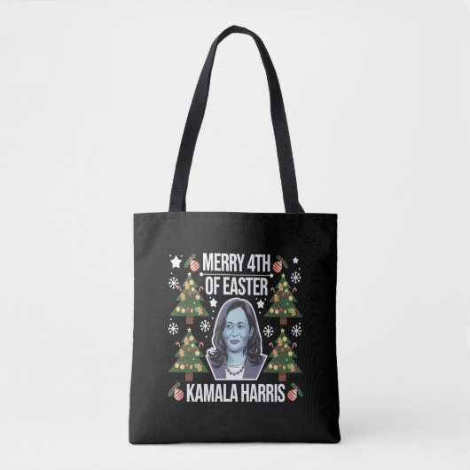 Kamala Harris Kerstman Vrolijk 4e van Pasen Tote Bag (Voorkant)