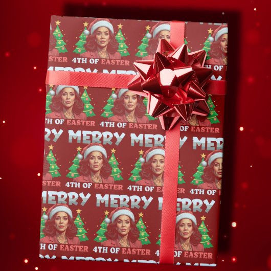 Kamala Harris Kerstmis Cadeaupapier