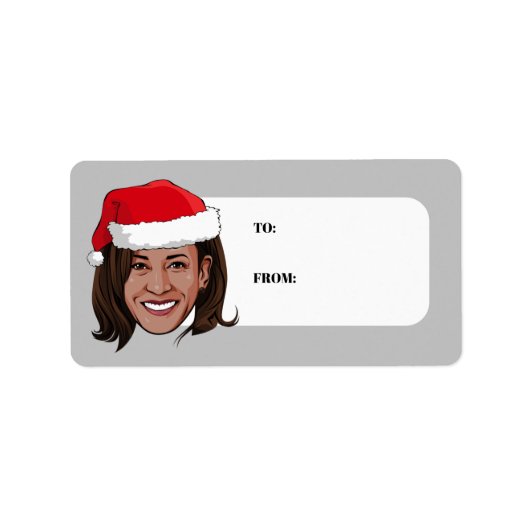 Kamala Harris Kerstmis Etiket (Voorkant)
