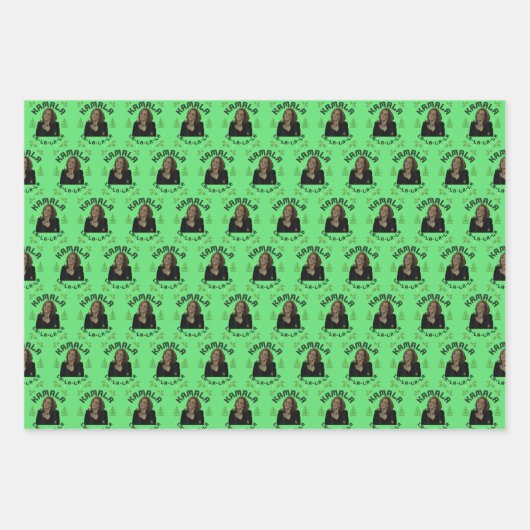 Kamala Harris Kerstmis Inpakpapier Vel (Voorkant 3)