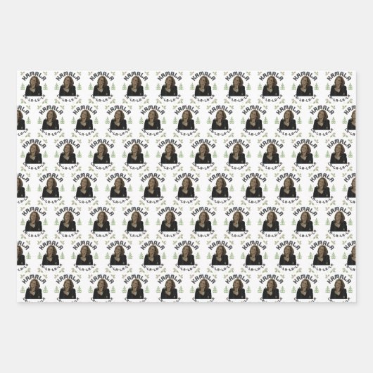 Kamala Harris Kerstmis Inpakpapier Vel (Voorkant 2)
