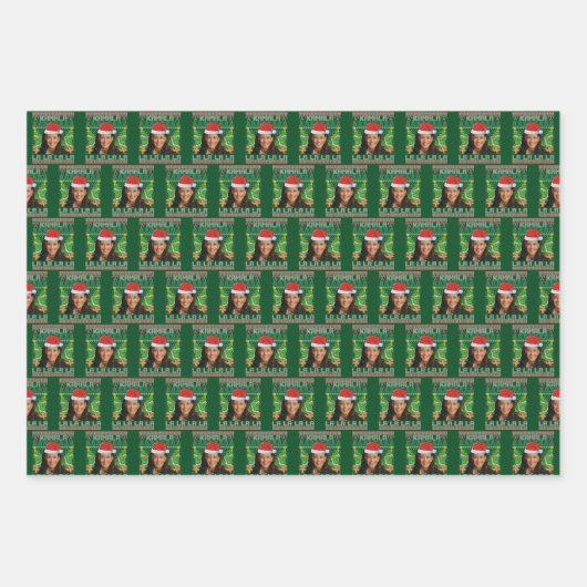 Kamala Harris Kerstmis Inpakpapier Vel (Voorkant)