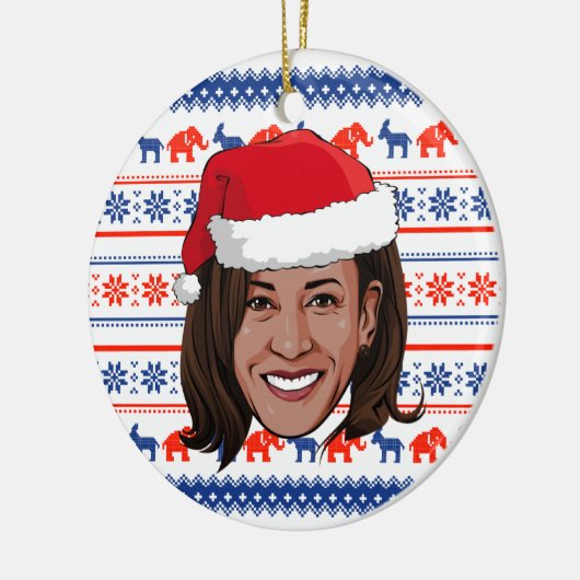 Kamala Harris Kerstmis Keramisch Ornament (Links)