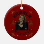 Kamala Harris Kerstmis Keramisch Ornament (Achterkant)