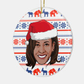 Kamala Harris Kerstmis Keramisch Ornament (Links)