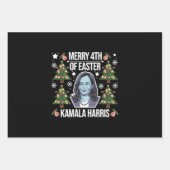 Kamala Harris Kerstmis Sinterklaas Kerstmis 4e Pas Inpakpapier Vel (Voorkant)
