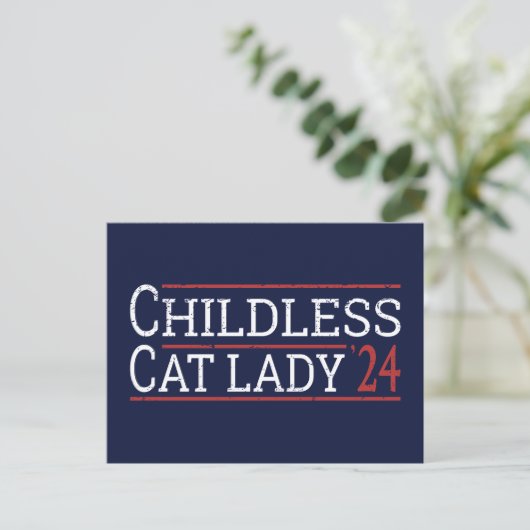 Kamala Harris - Kinderloze Cat Lady 2024 I Briefkaart (Staand voorkant)