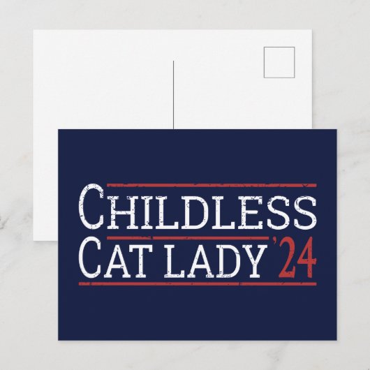 Kamala Harris - Kinderloze Cat Lady 2024 I Briefkaart (Voorkant / Achterkant)