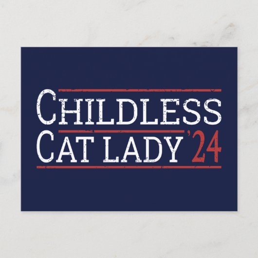 Kamala Harris - Kinderloze Cat Lady 2024 I Briefkaart (Voorkant)